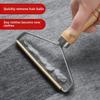 Manual Copper-Plated Clothes & Hair Remover with Wooden Handle