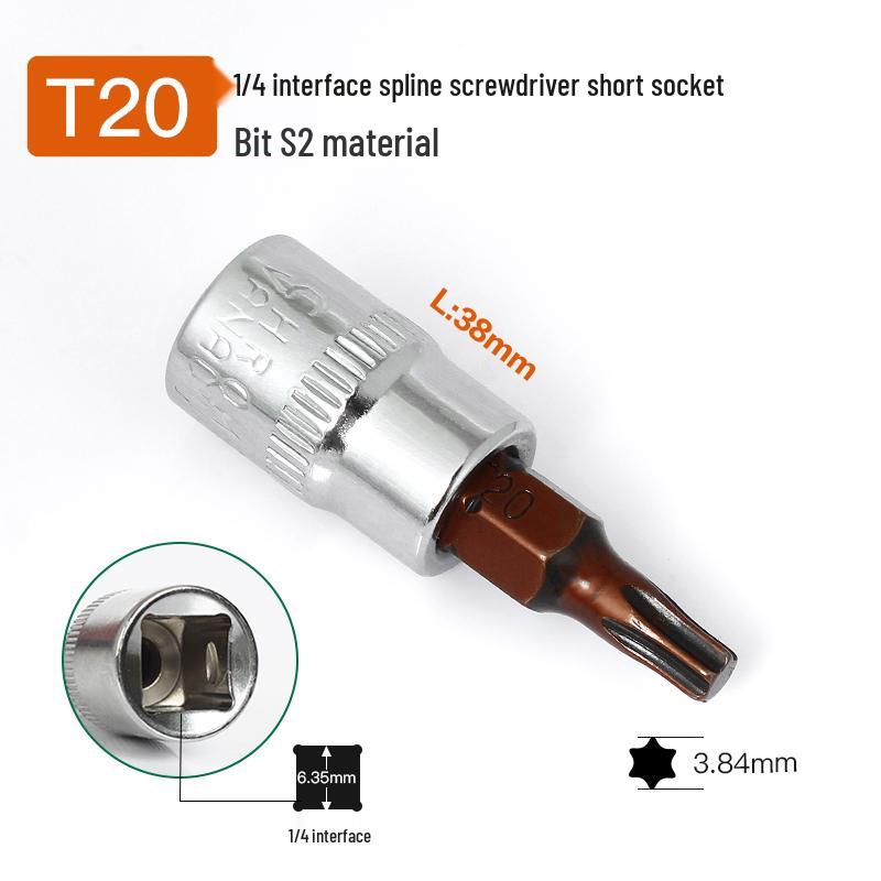 Компактный набор отверток Torx T25 с шестигранным гнездом, бита с рисунком «звездочка»