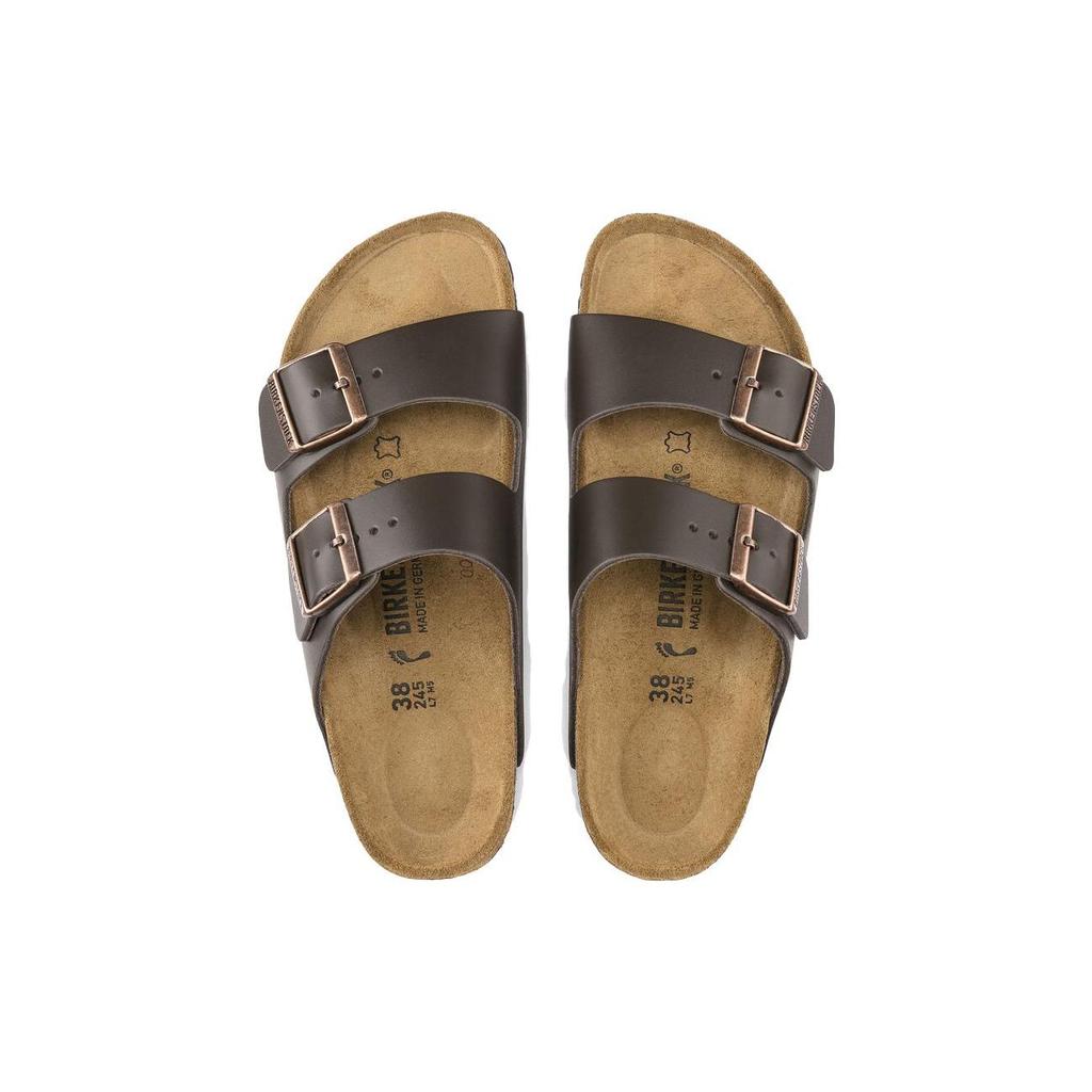 Birkenstock Дышащие удобные сандалии-слайдеры на платформе с металлической пряжкой Унисекс Сандалии Темно-коричневые 0051103