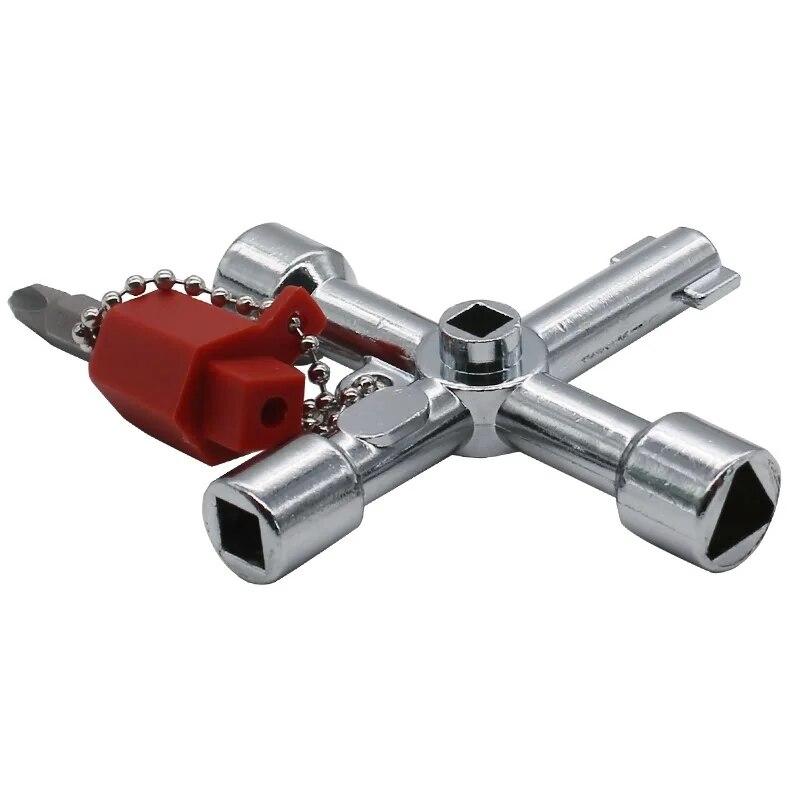 Многофункциональный водопроводный треугольный ключ, сантехнический гаечный ключ, квадратный треугольный поезд, электрический шкаф, шкаф для лифта