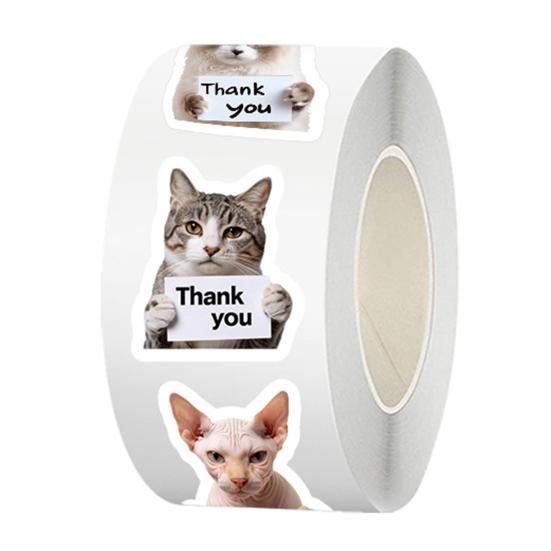 Милые наклейки с благодарностью для собак и кошек, забавные наклейки-граффити с щенками, водонепроницаемые ПВХ-наклейки для телефона, ноутбука, холодильника, конвертов