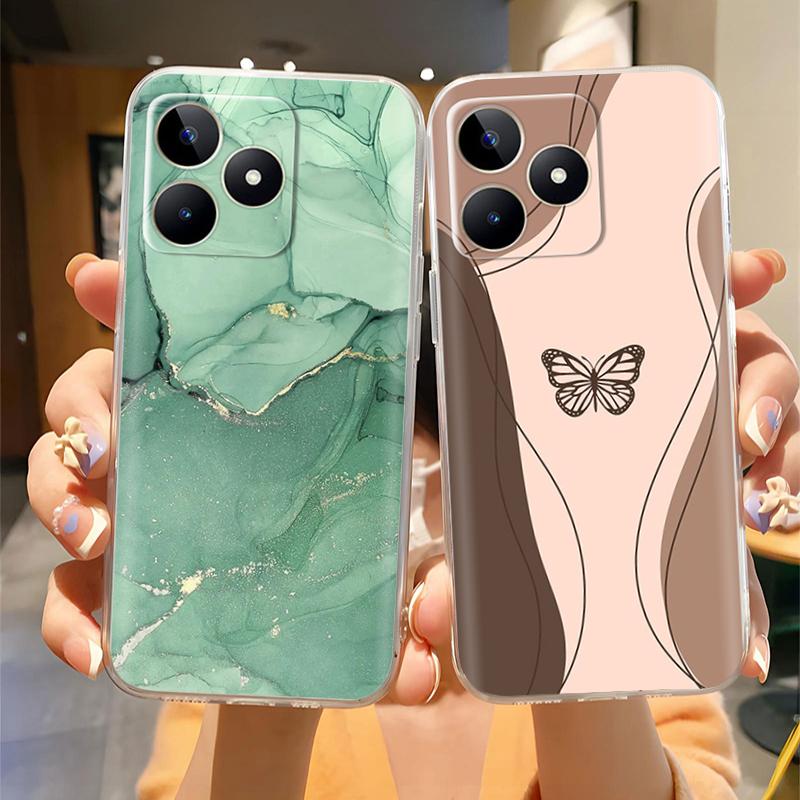 Чехол для телефона Realme C53 Realme C51 Полная защита Задняя крышка Для чехла Realme C53 C51 Мягкий силиконовый защитный корпус Fundas