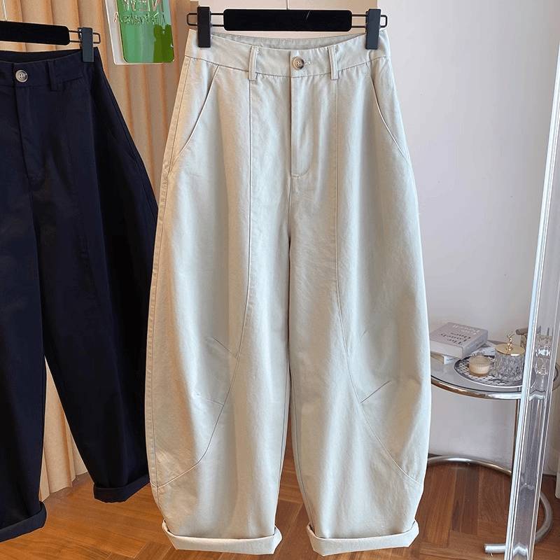 Women Loose Casual Pants High Waist Wide Legs Trousers Korean Fashion Versatile Straight