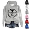 Women's Hooded Long Sleeve Printed Flannel Top Hooded Sweatshirt