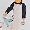 Водонепроницаемый фартук в корейском японском стиле, однотонный, с карманами, фартук для готовки, простой фартук из полиэфирного волокна без рукавов для ресторана