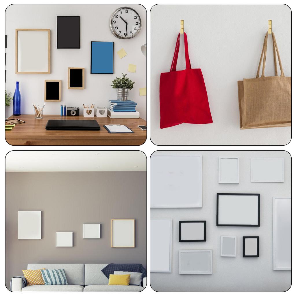 40Pcs Metal Picture Hangers with Nails Heavy Duty Picture Hanging Hooks Hardware Picture Hanging Kits On Wood/Drywall