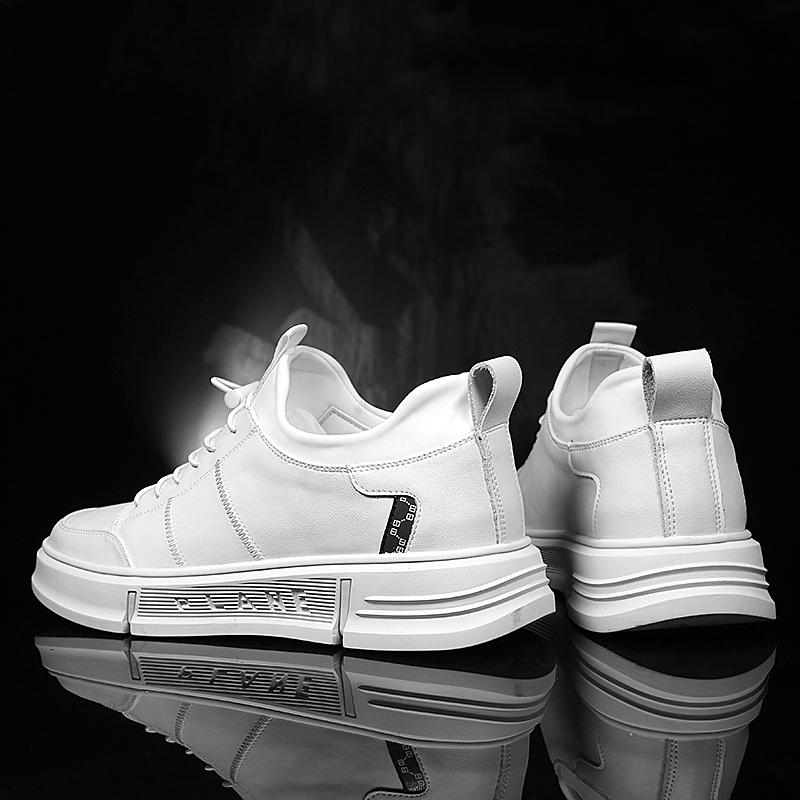 New Genuine Leather Elevator Shoes Men Sneakers Height Shoes Height Increase Shoes Tall Shoes Insole 5CM Sports Shoe