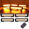 Янтарный светодиодный стробоскопический переключаемый сигнал предупреждения для решетки радиатора об опасности столкновения, аварийный сигнал с супер для грузовиков и 4 мигающими лампами X-STYLE 4-в-1, 12 В,