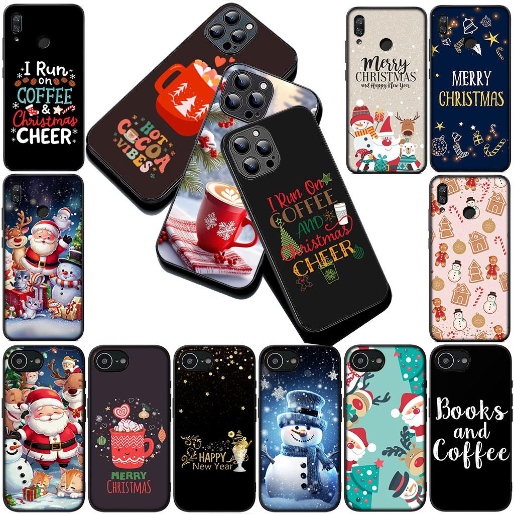 Phone Cover for Motorola Moto G55 G45 G75 G85 G13 Edge 50 30 Fusion 40 NEO Ultra Pro Case Deer Merry Christmas Tree Coffee