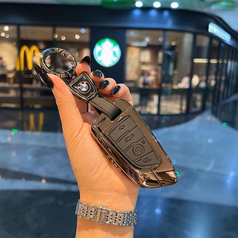 Car Key Case Cover Fob Keyring For BMW F30 F11 X3 F25 Serie 1 E39 X4 G20 X5 G05 F40 X6 F44 216 X1 G30 320i Car Styling KGT4
