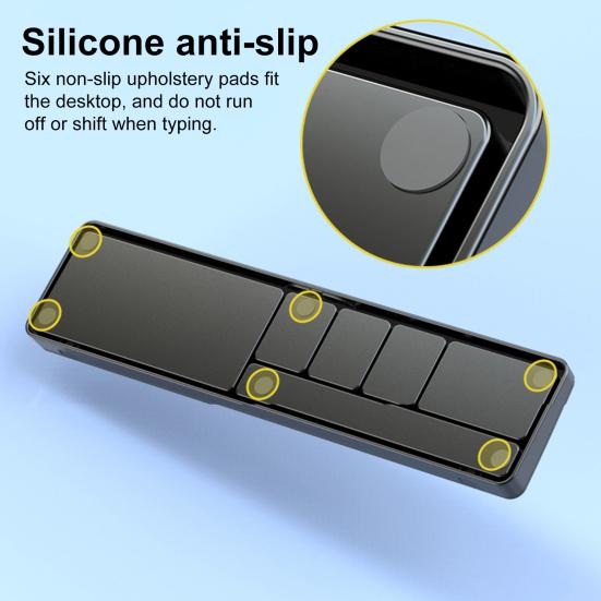 Эргономичная подставка для рук с отсеками для клавиатуры, нескользящая конструкция, многоцелевой настольный ящик для хранения