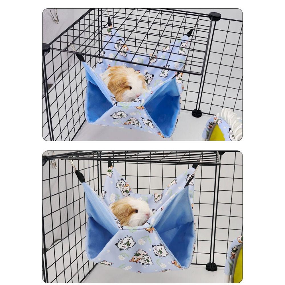 Double Layer Guinea Pig Hanging Hammock Pet Cage Accessories Ferret Hammock For Hamster