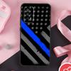 Police Styled Thin Blue Line Flag Case For Xiaomi 15 Ultra Mi 13 14 11T 12T 13T 14T Pro POCO X7 Pro X3 X5 X6 F5 F6 F7 Cover