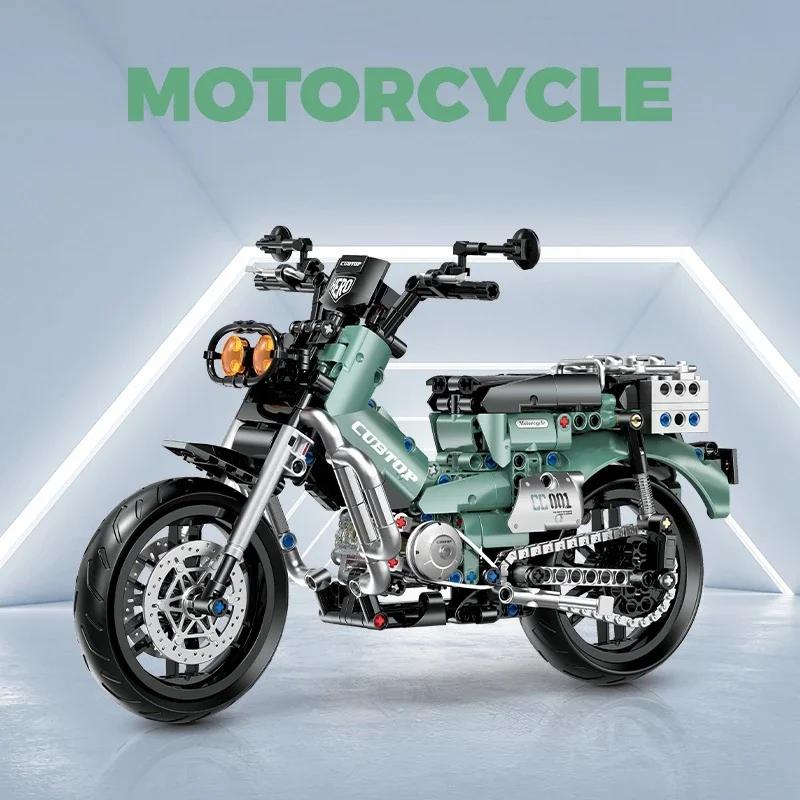 НОВИНКА 1:8 Технических Моделей Мотоциклов Строительные Блоки Набор MOC Креативные Строительные Кирпичики Игрушки для Детей Рождественские подарки на день рождения