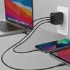 ENERGEA mains charger 1xUSB+2xUSB-CPD-PPS-QC 3.0 66W 2C1A black/black US+EU Travelite GAN66