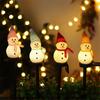 Christmas Decoration Lights Snowman Shape LED Solar Lights Outdoor Waterproof Post Lamp Garden Lawn Landscape Nightlight