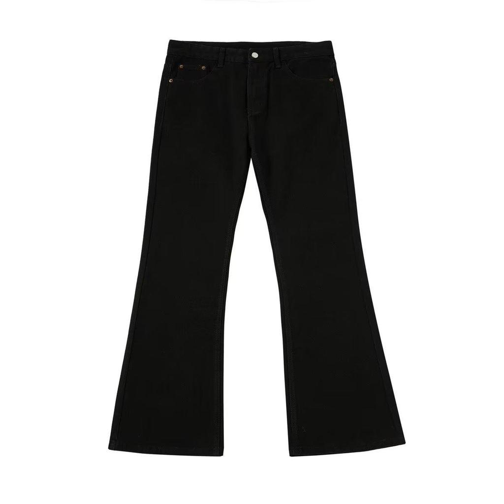 American Retro Distressed Flare Jeans - Trendy Washed Casual Trousers