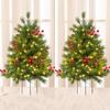 2025 Sahara Pine Flocking Snow Half-Round Mushroom Courtyard Christmas Tree Set