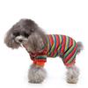 Одежда для домашних животных Домашняя одежда Полосатая одежда для собак Пижамы Одежда с высоким воротником Одежда для собак Одежда для четвероногих