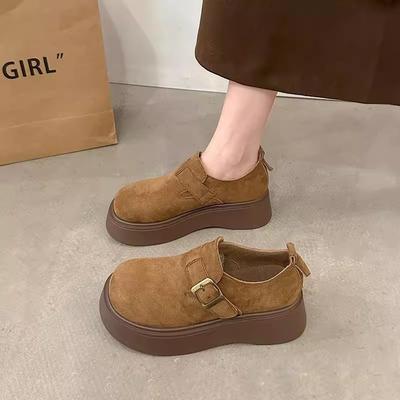Ретро женские новые осенние туфли на платформе, модные универсальные туфли, женские