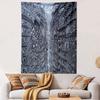 Dense City Street Tapestry Wall Hanging, Black White Urban Scene Art, Urban Wall Decor for Bedroom Living Room Dorm