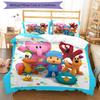 3pcs Pocoyo Bedding Set Duvet Cover Closure Includes 1 Duvet Cover & 2 Pillowcases, Soft and Comfortable for All Seasons.