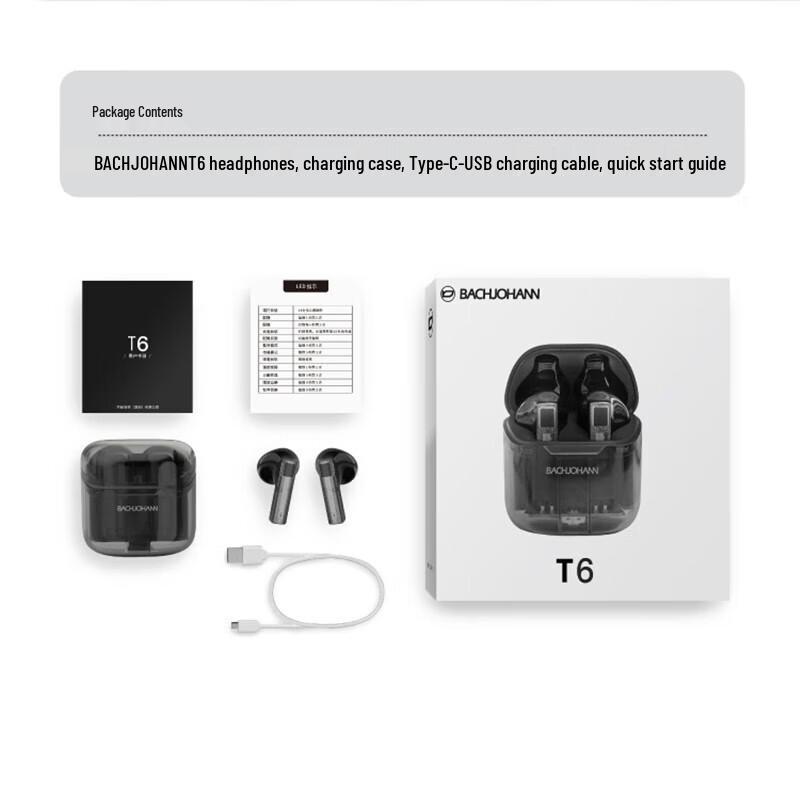 Bach Johann T6 True Wireless Bluetooth Earbuds