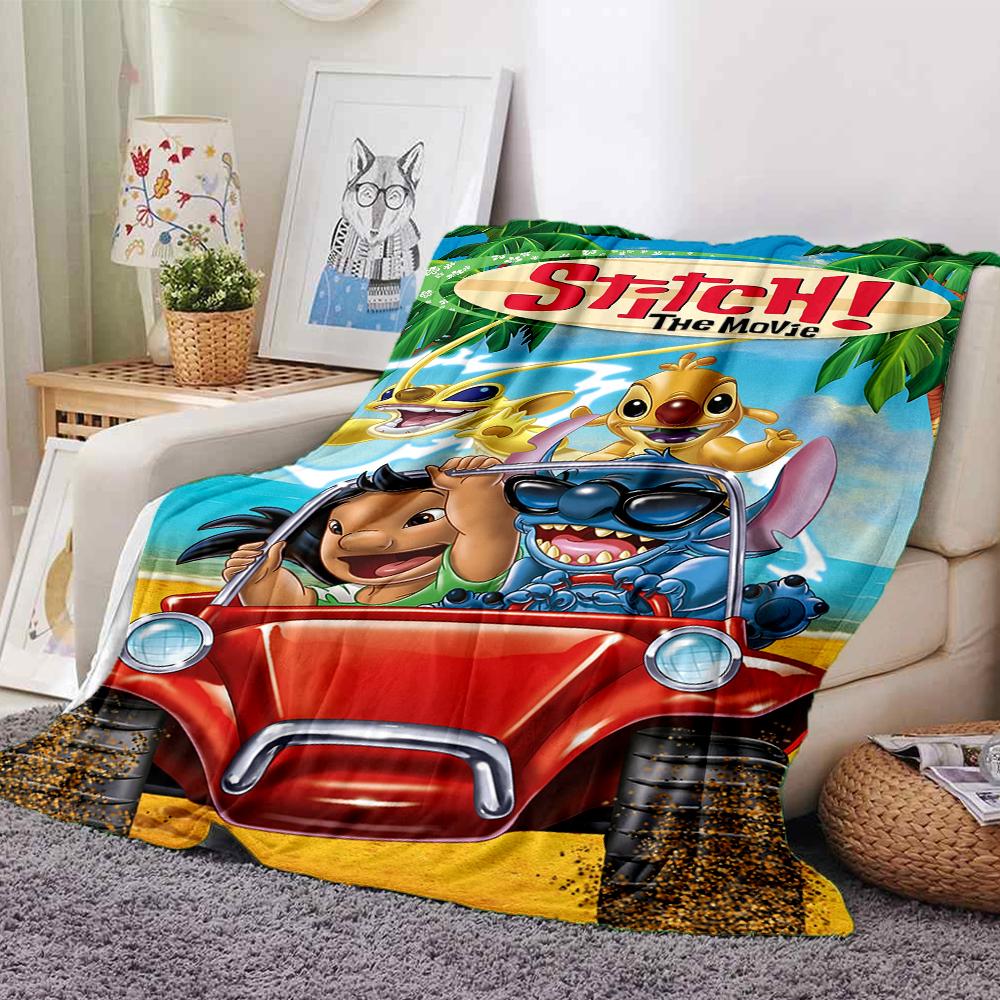 Stitch'S Tropical Adventure Blanket Soft Throw Blanket For Home Bedroom Bed Sofa Travel Office Solid Christmas Blanket