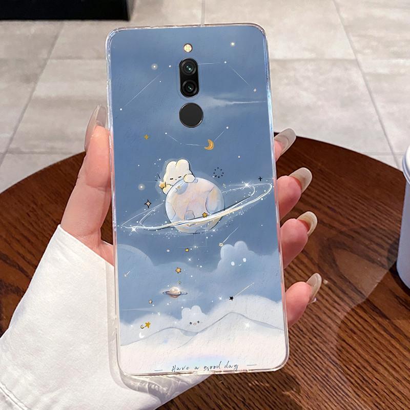 Чехол для Xiaomi Redmi 8 Чехол для Redmi 8A Чехол для Redmi 9 Prime Прозрачный Силиконовый Мягкий ТПУ Задняя крышка Милый Кролик Кошка Динозавр Чехол для телефона