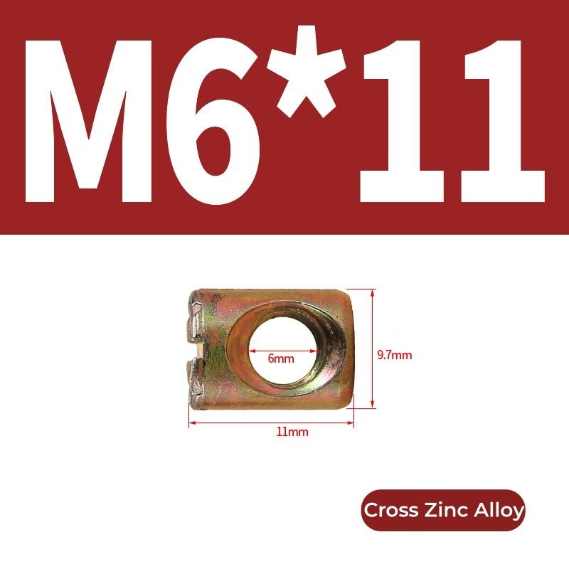 M6 M8 Болты-бочонки Болты Поперечный дюбель Шлицевая вставная гайка Гайка с горизонтальным отверстием Для кроватей стульев мебели