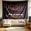 Custom Name Personalized ACDC Print Tapestry, Wall Art Decor, Bedroom, Dorm, Apartment, LivingRoom, Party Backdrop, Gift for Birthday