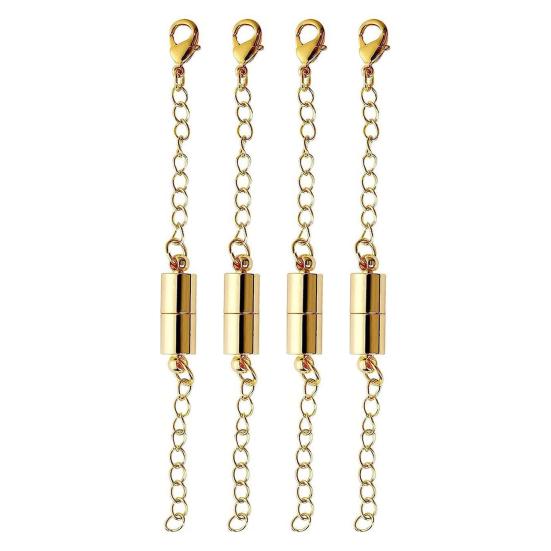 4/8 шт. браслет, удлиненные цепочки, зажим-лобстер, нержавеющая сталь, анти-разрыв, магнитное соединение, регулируемые магнитные удлинители для ожерелья своими руками