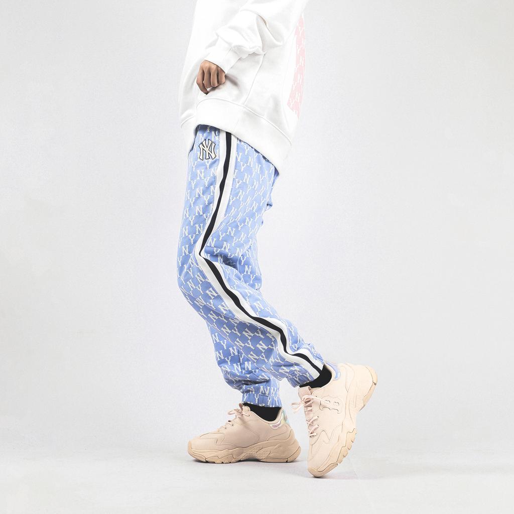 MLB New York Yankees Knitted Sweatpants Unisex Sky Blue 31TPM1111-50S