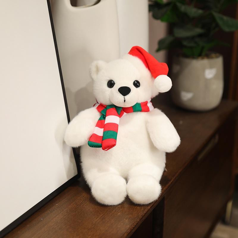 Xmas Plush Stuffed Animals Cartoon Penguin Santa Claus Elk Xmas Teddy Bear Desktop Ornament Merry Xmas Decors Designed For Children