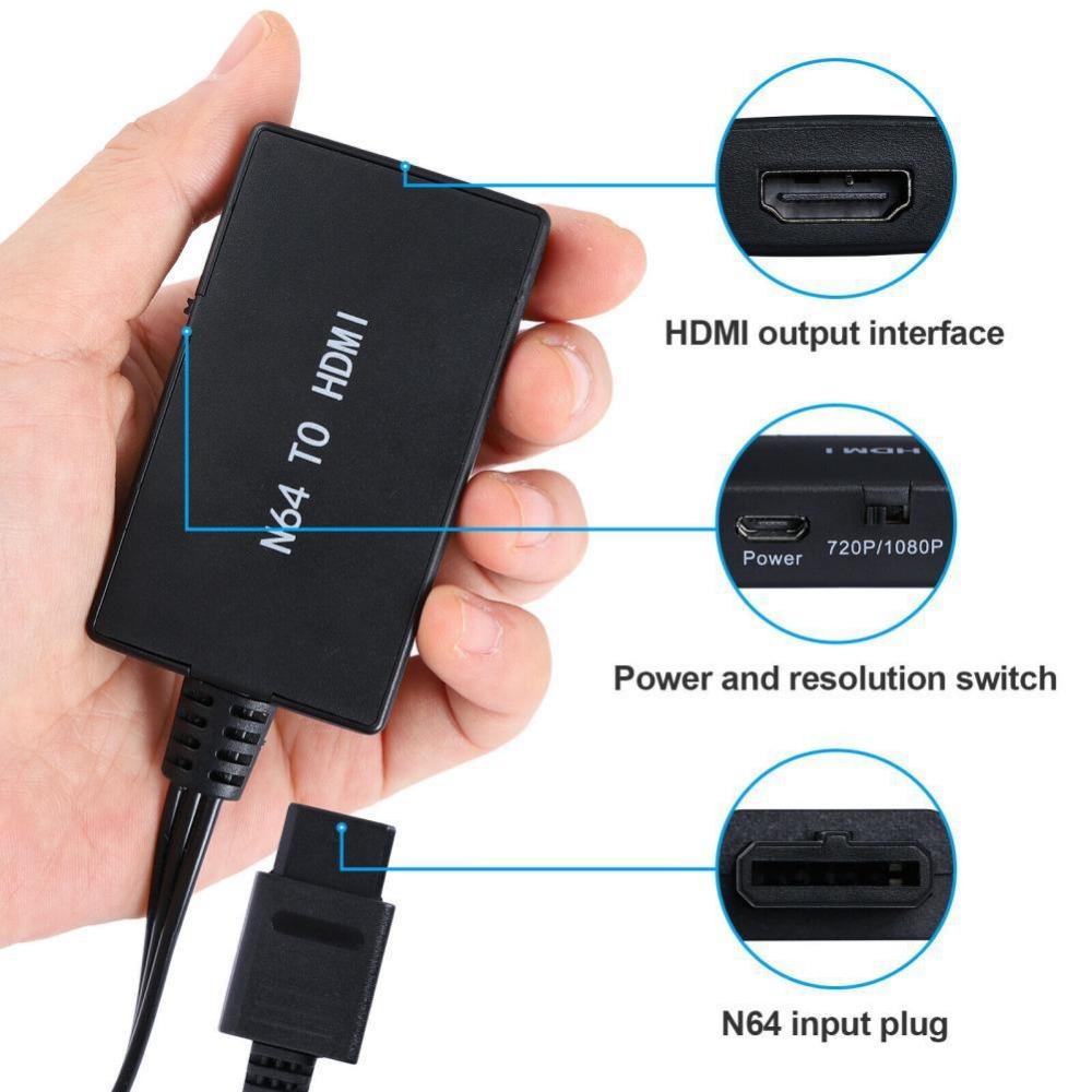 N64 to HDMI Adapter Cable – N64/SNES/NGC 1080P HD Converter