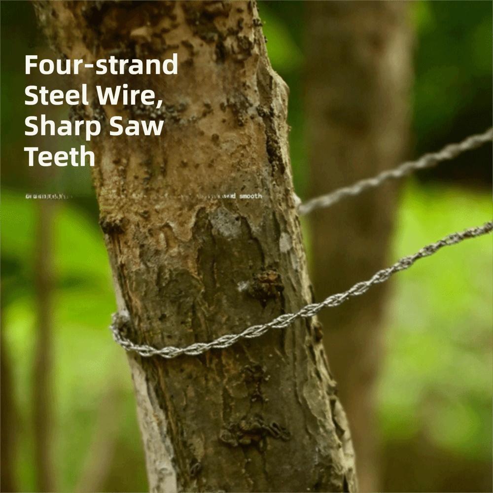 2pcs High-Quality Stainless Steel Cable Saw Lightweight Construction Manual Chain Saw Survival Tool