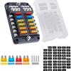 6/12 Way Blade Fuse 12-24V Car Fuse Box LED Indicator Waterproof Block Universal Multi-circuit Fuse Box Ship and Vehicle Parts