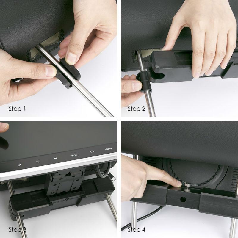 10,1-дюймовый монитор в подголовнике автомобиля, DVD-видеоплеер