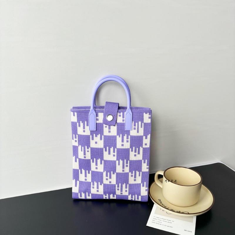 Премиальный стиль, сумка для мобильного телефона большой вместимости, вязаная сумка, нишевая, универсальная, на плечо, мессенджер, мультяшная, модная, дамская сумочка