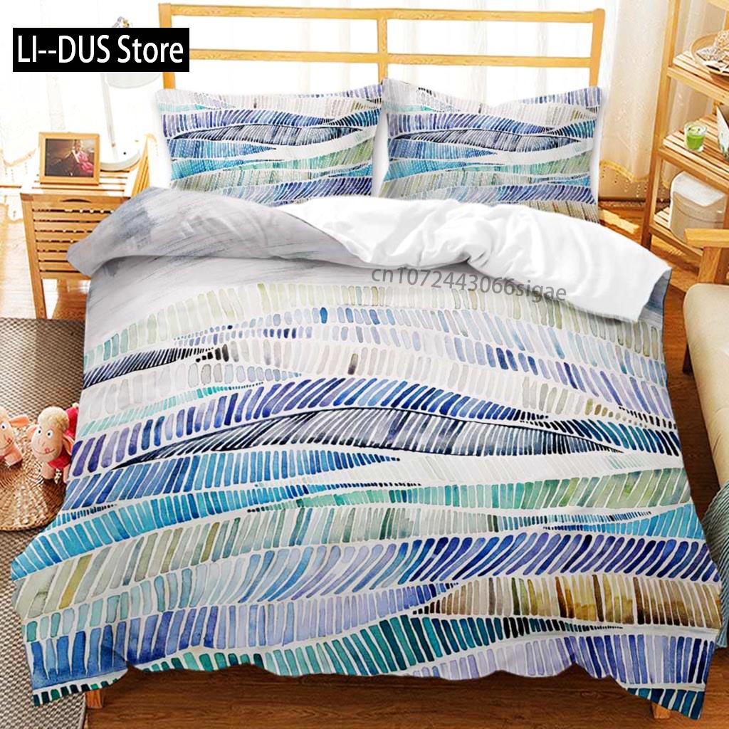 Мраморный пододеяльник Tie Dye Blue And Orange Modern Abstract Twin Комплект постельного белья Double Queen King Microfiber Cover