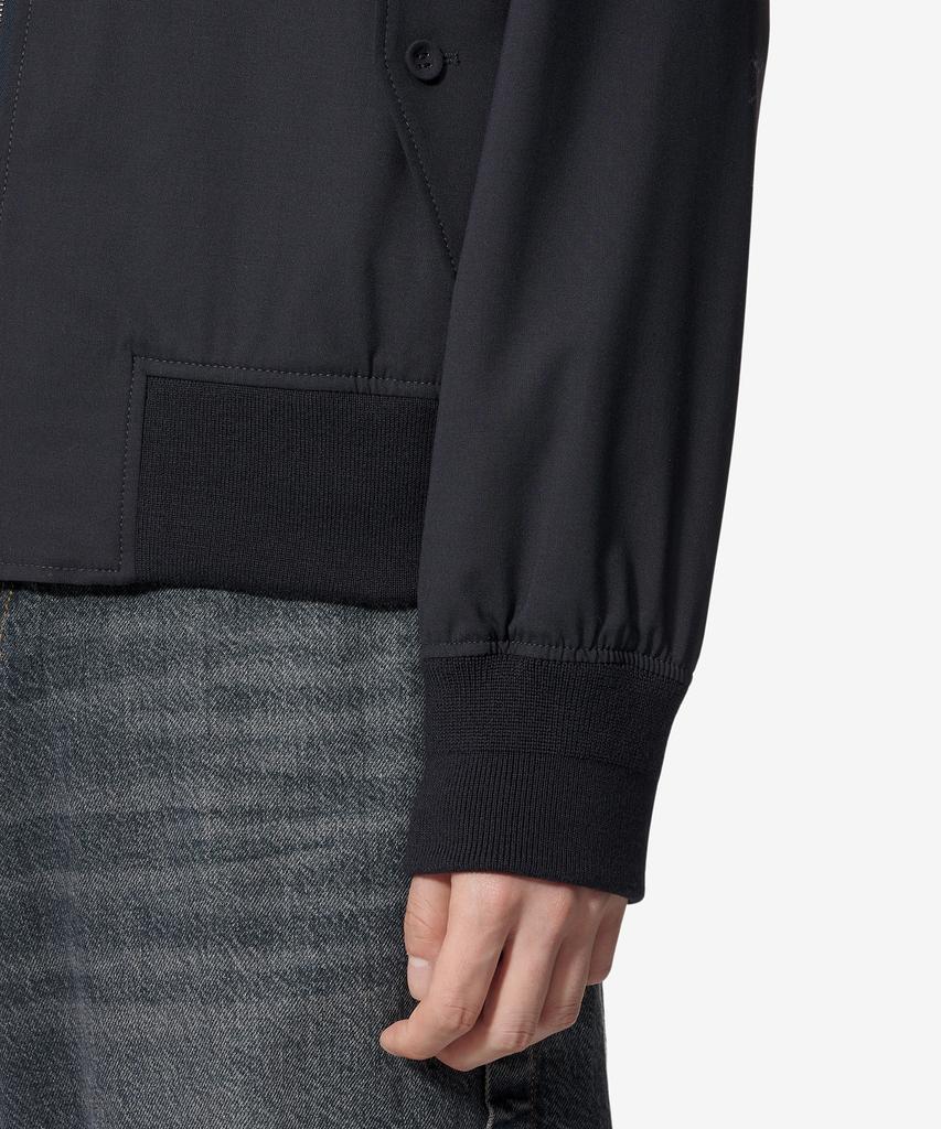 Givenchy 4G Wool Poplin Harrington Jacket - Night Blue / Bm018314Py403
