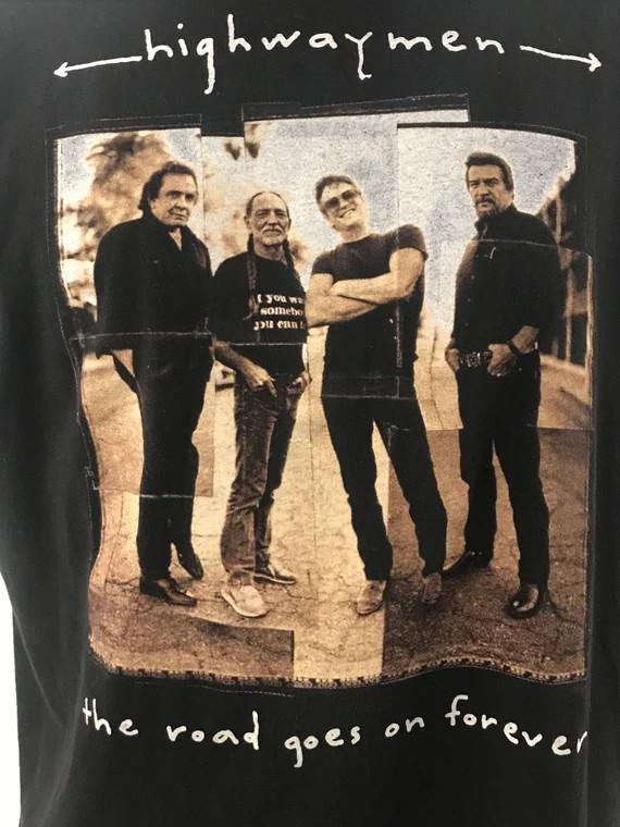 Highwaymen 1995 The Road Goes On Forever Shirt Black Unisex S-4XL JU450