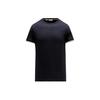 Moncler SS24 Узкий крой Трехцветная деталь Круглый вырез Короткий рукав Футболка Унисекс Топы Полуночно-синий J10918C7160087296778
