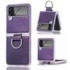 Luxury Leather Texture Feel Silicone Cover For Samsung Galaxy Z Flip 4 Zflip4 Zflip 4 Filp4 5g 2022 Phone Protect Shell 6 .7 Inch