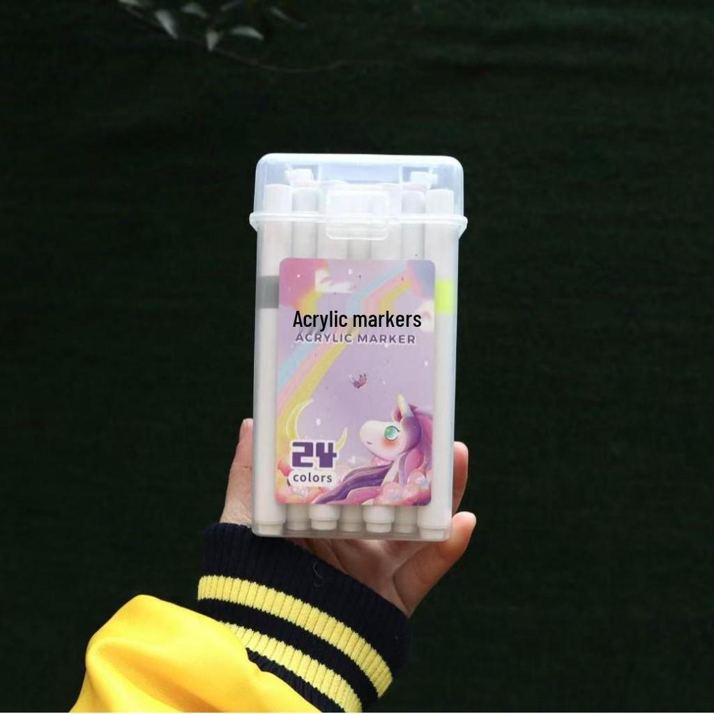 Акриловый маркер - Смываемый, Не растекающийся, Быстросохнущий, Наслаиваемый, Водостойкий маркер для искусства и школы.