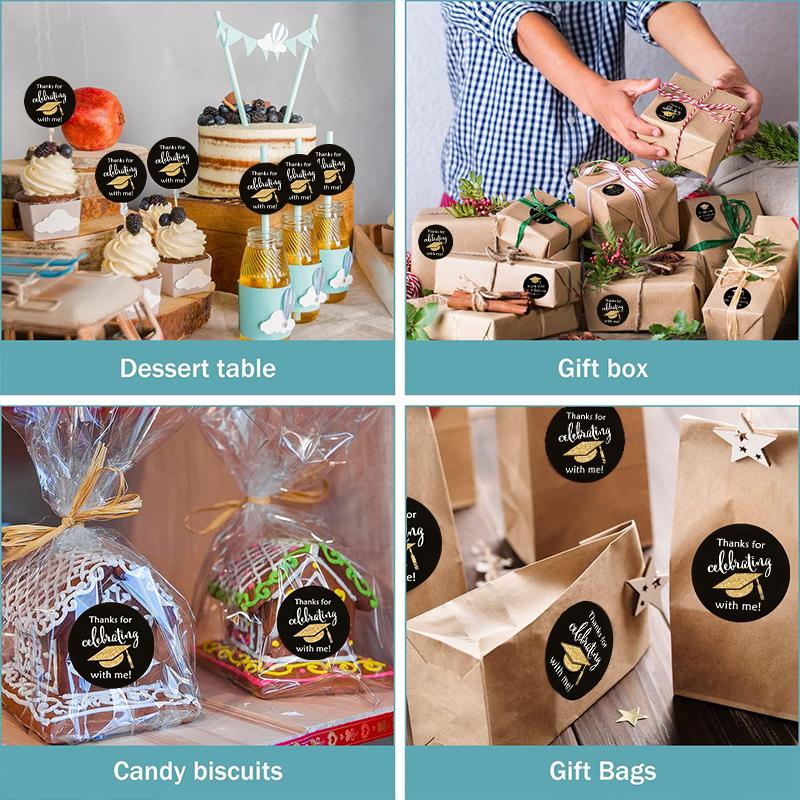 120 шт. Поздравляем наклейку, украшение выпускного вечера, подарочные этикетки, наклейки 2024, поздравления, подарочная коробка, сумка, декор своими руками