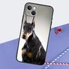 Чехол для телефона с изображением добермана для iPhone 16 15 Pro Max 12 13 Mini 11 14 Pro Max XR 16 15 Plus 16e Чехол Coque