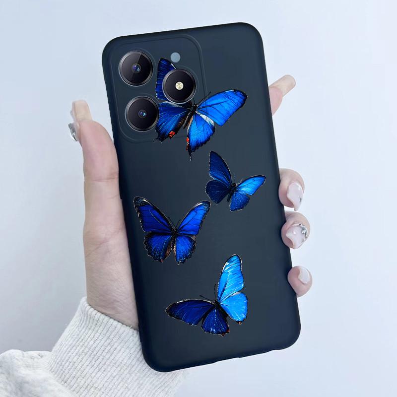 Чехол для телефона Realme C61 C63 Дизайн 'Цветочная Девочка' Мягкий Силикон ТПУ Задняя Крышка для Realme Narzo N63 C 63 RealmeC61 Чехлы Оболочка