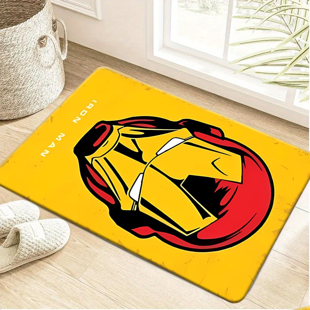 1 шт. Фланелевый коврик Marvel Superheroes, Коврик для ванной комнаты, Различные размеры, Многофункциональный, для ежедневного использования, Подходит для ванной комнаты, Прихожей, Прачечной