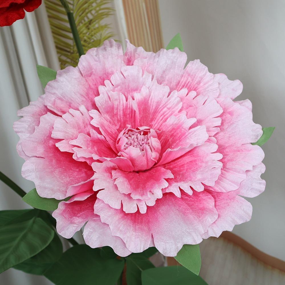 Silk PE Artificial Peony Giant Wedding Flower New Fake Flowers  Window Display